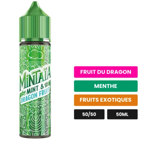 E-liquide Mint & Dragon Fruit d'Eliquid France, 50 ml, saveurs fruit du dragon, menthe et fruits exotiques.