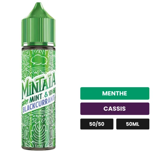 E-liquide Mint & Blackurrant d'Eliquid France, 50 ml, saveurs menthe et cassis.