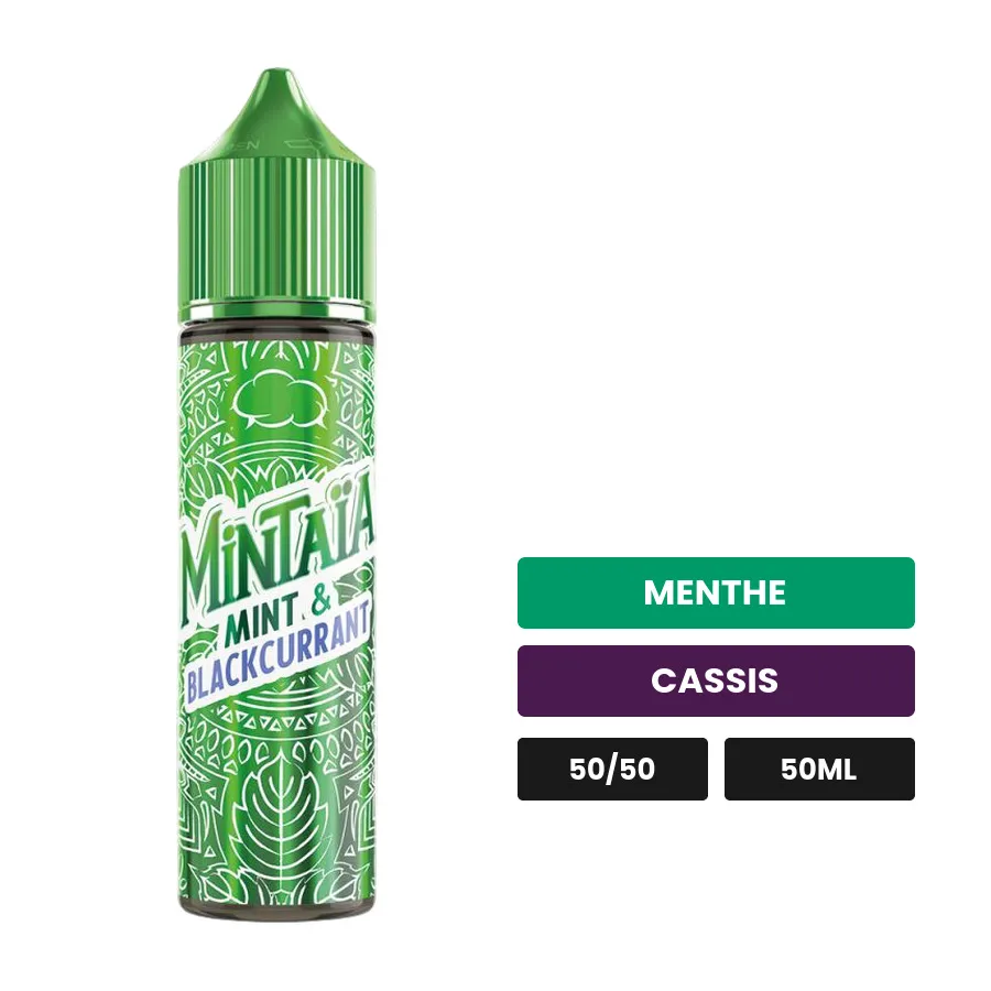 E-liquide Mint & Blackurrant d'Eliquid France, 50 ml, saveurs menthe et cassis.