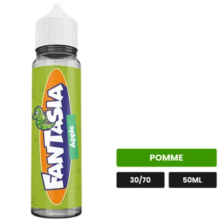 E-liquide Apple de Liquideo, 50 ml, saveur pomme, sans nicotine — prêt à booster de nicotine.