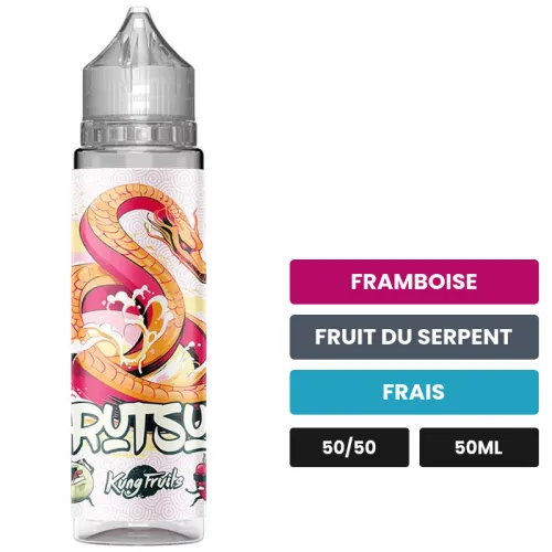 E-liquide E liquide Meberi de Cloud Vapor, 50 ml, saveurs framboise, fruit du serpent et frais.
