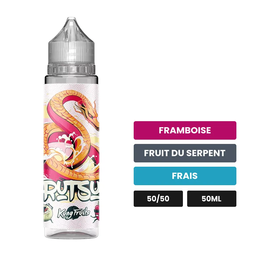 E-liquide E liquide Meberi de Cloud Vapor, 50 ml, saveurs framboise, fruit du serpent et frais.
