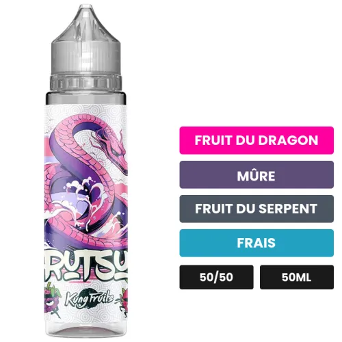 E-liquide E liquide Ryuberi de Cloud Vapor, 50 ml, saveurs fruit du dragon, mûre, fruit du serpent et 1 autre.