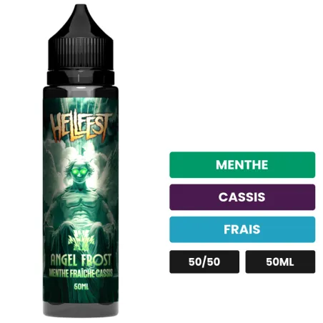E-liquide Angel Frost de Cloud Vapor, 50 ml, saveurs menthe, cassis et frais.