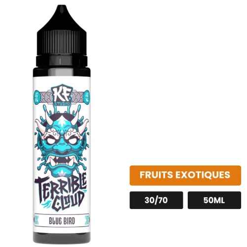 E-liquide Blue Bird de Cloud Vapor, 50 ml, saveur fruits exotiques.