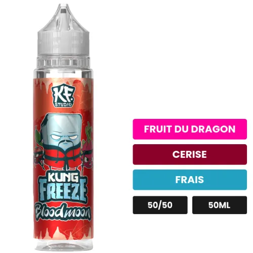 E-liquide Bloodmoon de Cloud Vapor, 50 ml, saveurs fruit du dragon, cerise et frais.