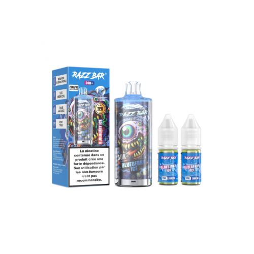Kit RazzBar 30K (2x10ml 20mg) RazzBar - Myrtille Glacée