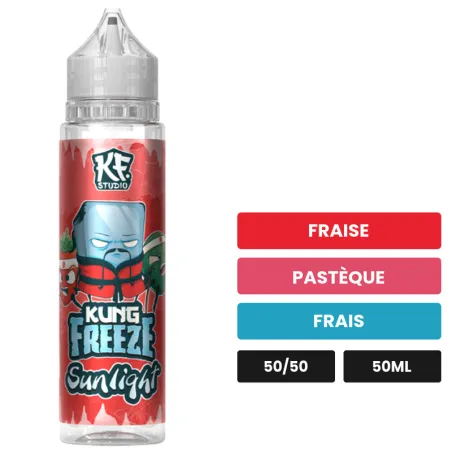 E-liquide Sunlight de Cloud Vapor, 50 ml, saveurs fraise, pastèque et frais.