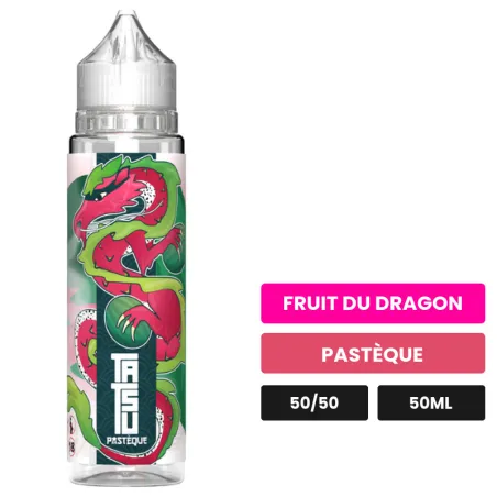 E-liquide Pasteque de Cloud Vapor, 50 ml, saveurs fruit du dragon et pastèque.