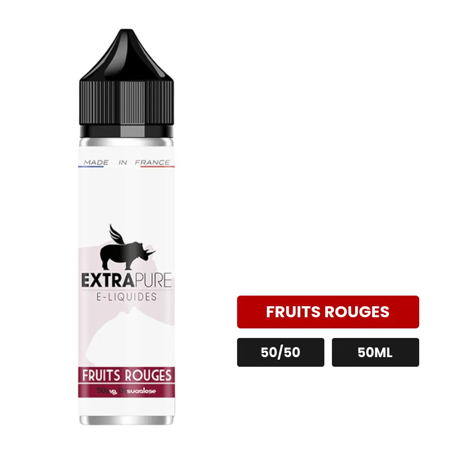 E-liquide Fruits Rouges d'Extrapure, 50 ml, saveur fruits rouges.