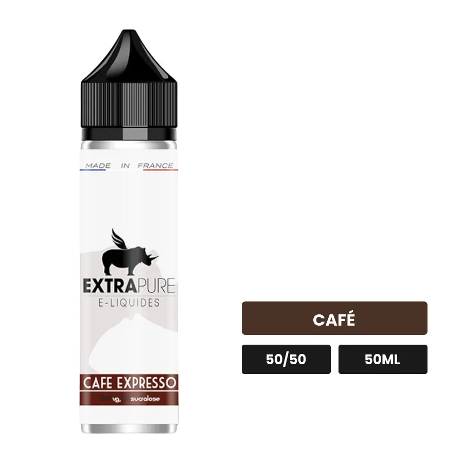 E-liquide Cafe Expresso d'Extrapure, 50 ml, saveur café.