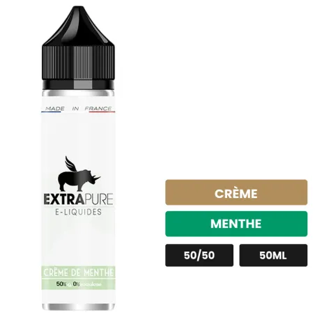 E-liquide Crème De Menthe d'Extrapure, 50 ml, saveurs crème et menthe.