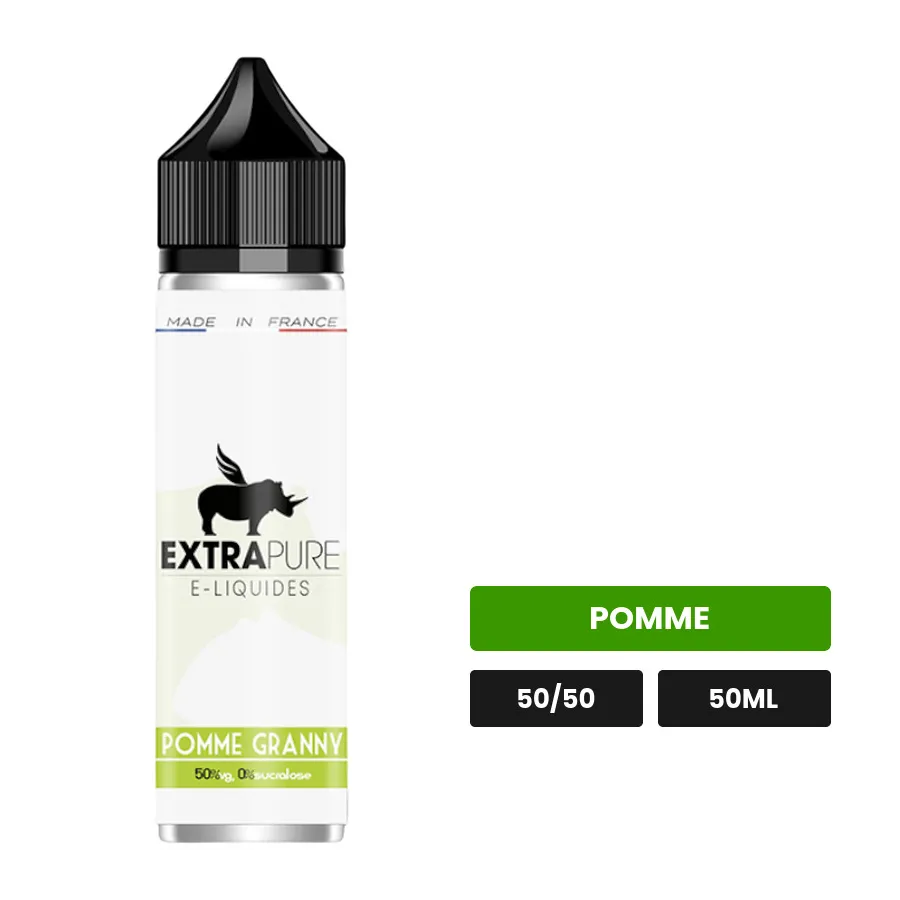E-liquide Pomme Granny d'Extrapure, 50 ml, saveur pomme.