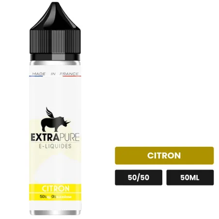 E-liquide Le Citron d'Extrapure, 50 ml, saveur citron.