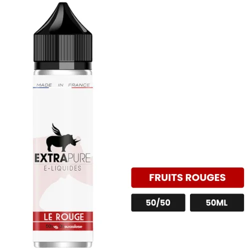 E-liquide Le Rouge d'Extrapure, 50 ml, saveur fruits rouges.