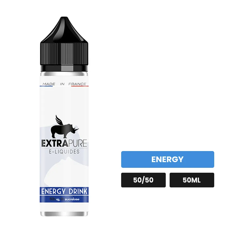 E-liquide Energy Drink d'Extrapure, 50 ml, saveur energy.