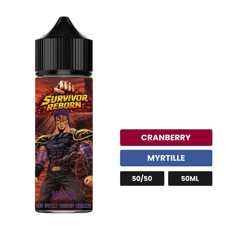 E-liquide Hoka d'Extrapure, 50 ml, saveurs cranberry et myrtille.