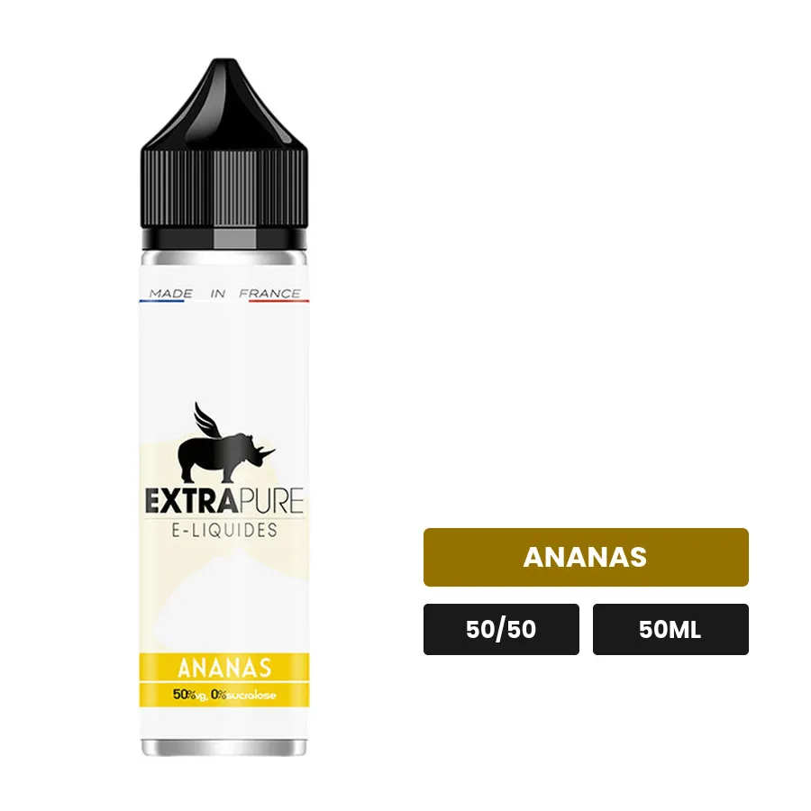 E-liquide Ananas d'Extrapure, 50 ml, saveur ananas.