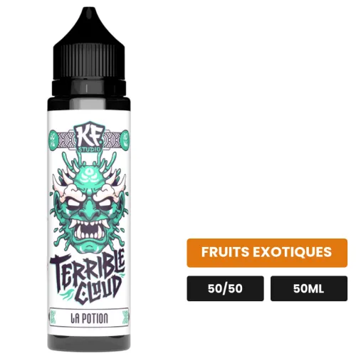 E-liquide La Potion de Cloud Vapor, 50 ml, saveur fruits exotiques.