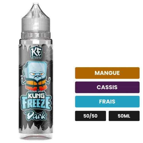 E-liquide Dark de Cloud Vapor, 50 ml, saveurs mangue, cassis et frais.