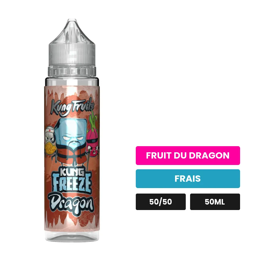 E-liquide Dragon de Cloud Vapor, 50 ml, saveurs fruit du dragon et frais.
