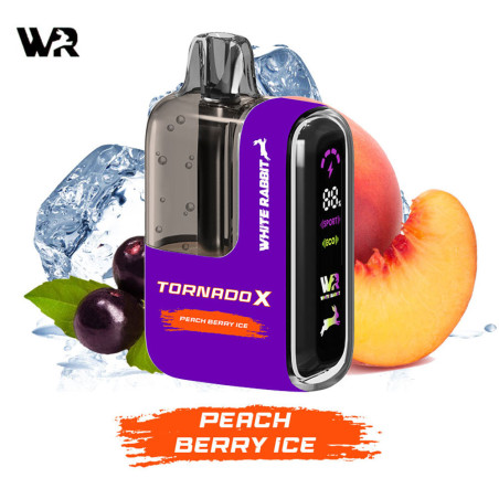 Kit Peach Berry Ice 25000 puffs 2x10ml - Tornado X White Rabbit