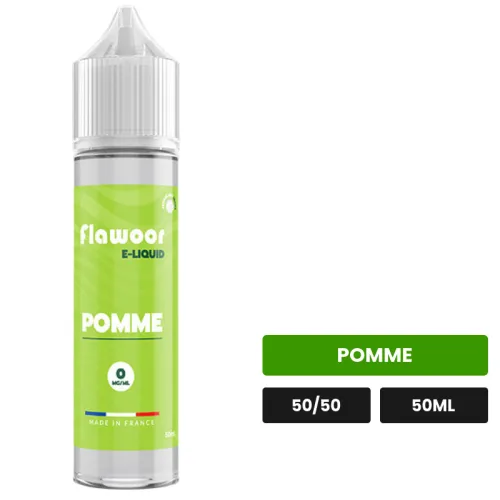 E-liquide Pomme de Flawoor, 50 ml, saveur pomme.