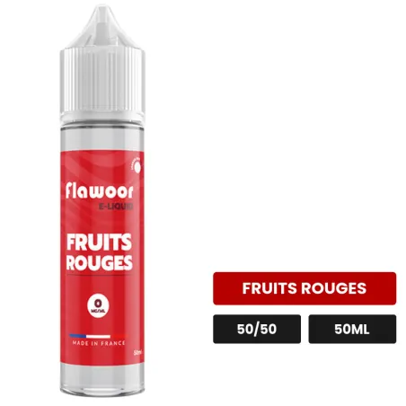 E-liquide Fruits Rouges de Flawoor, 50 ml, saveur fruits rouges.