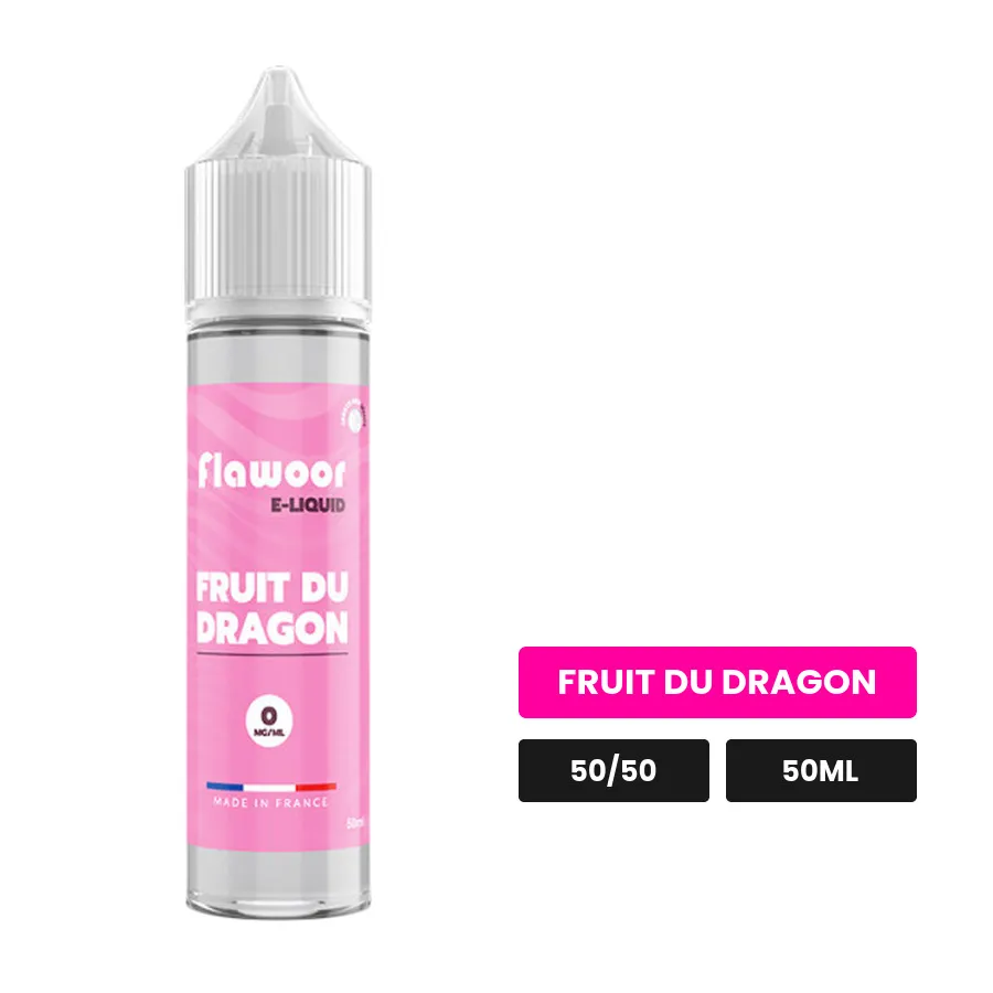 E-liquide Fruit du Dragon de Flawoor, 50 ml, saveur fruit du dragon.