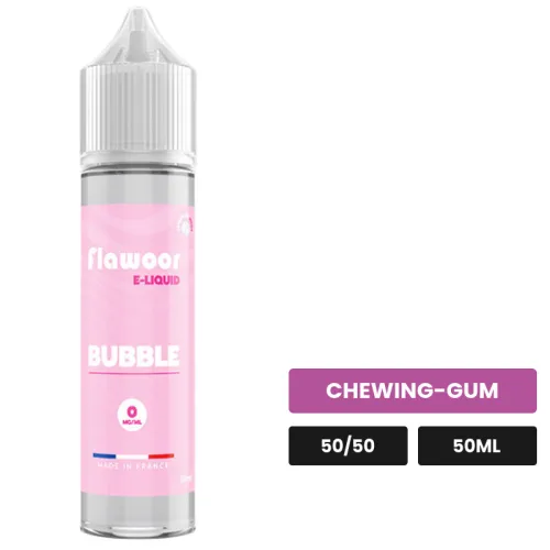 E-liquide Bubble de Flawoor, 50 ml, saveur chewing-gum.