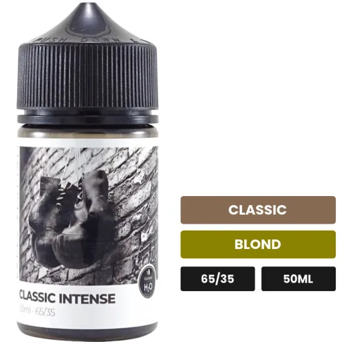E-liquide Classic Intense de Laboratoire H2O, 50 ml, saveurs classic et blond.