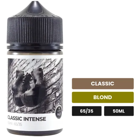 E-liquide Classic Intense de Laboratoire H2O, 50 ml, saveurs classic et blond.