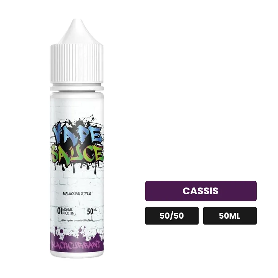 E-liquide Blackcurrant de Vape Sauce, 50 ml, saveur cassis.
