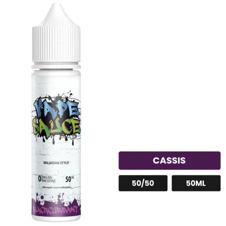 E-liquide Blackcurrant de Vape Sauce, 50 ml, saveur cassis.