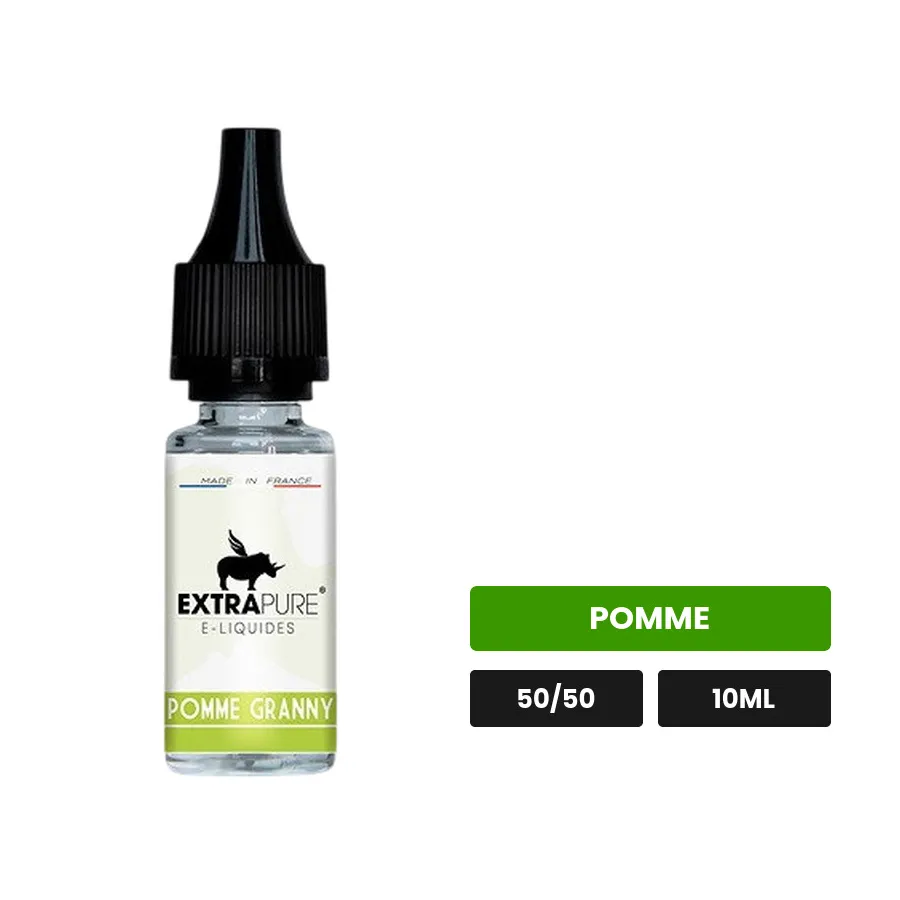 E-liquide Pomme Granny d'Extrapure, 10 ml, saveur pomme.