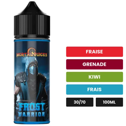 E-liquide Frost Warrior d'Extrapure, 100 ml, saveurs fraise, grenade, kiwi et 1 autre.