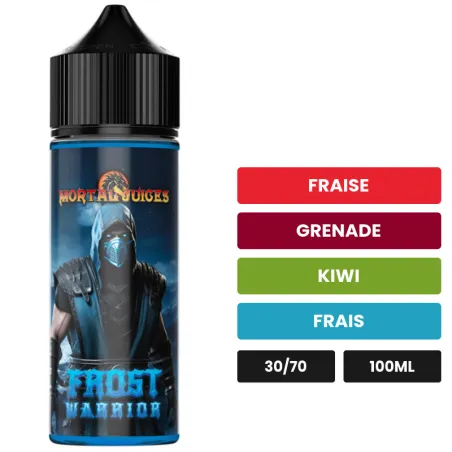 E-liquide Frost Warrior d'Extrapure, 100 ml, saveurs fraise, grenade, kiwi et 1 autre.