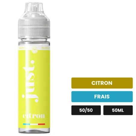 E-liquide Citron de Secret's Lab, 50 ml, saveurs citron et frais, sans nicotine — prêt à booster de nicotine.