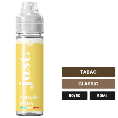 E-liquide Classic Doux de Secret's Lab, 50 ml, saveurs tabac et classic, sans nicotine — prêt à booster de nicotine.