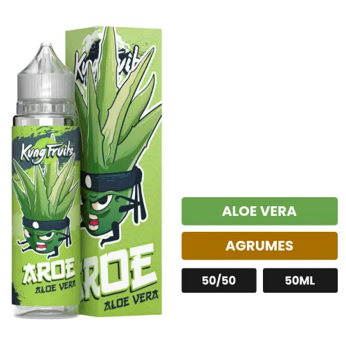 E-liquide Aroe de Cloud Vapor, 50 ml, saveurs aloe vera et agrumes.