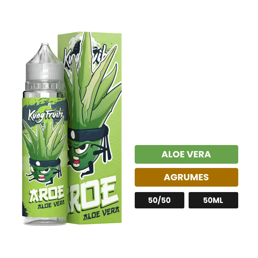 E-liquide Aroe de Cloud Vapor, 50 ml, saveurs aloe vera et agrumes.