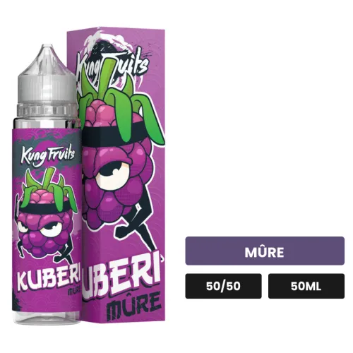 E-liquide Kuberi de Cloud Vapor, 50 ml, saveur mûre.