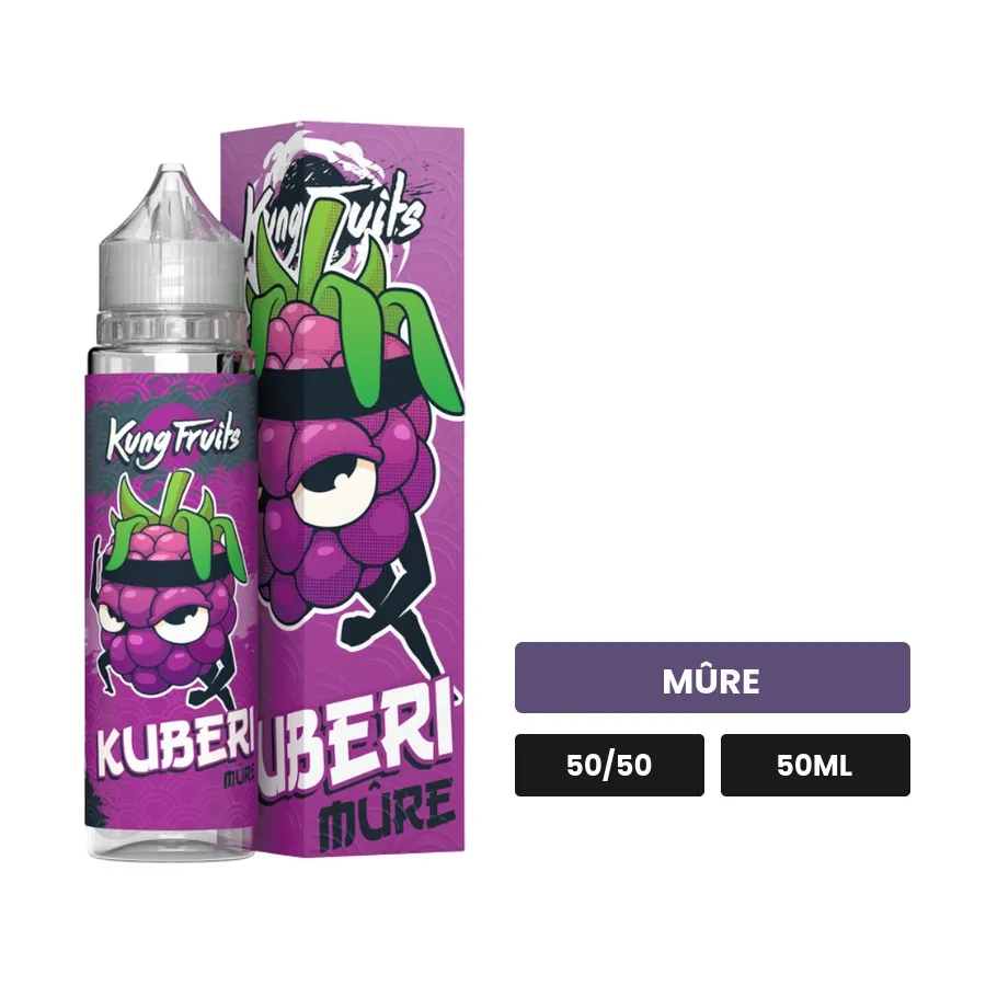 E-liquide Kuberi de Cloud Vapor, 50 ml, saveur mûre.