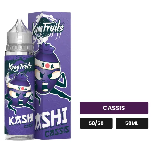 E-liquide Kashi de Cloud Vapor, 50 ml, saveur cassis.