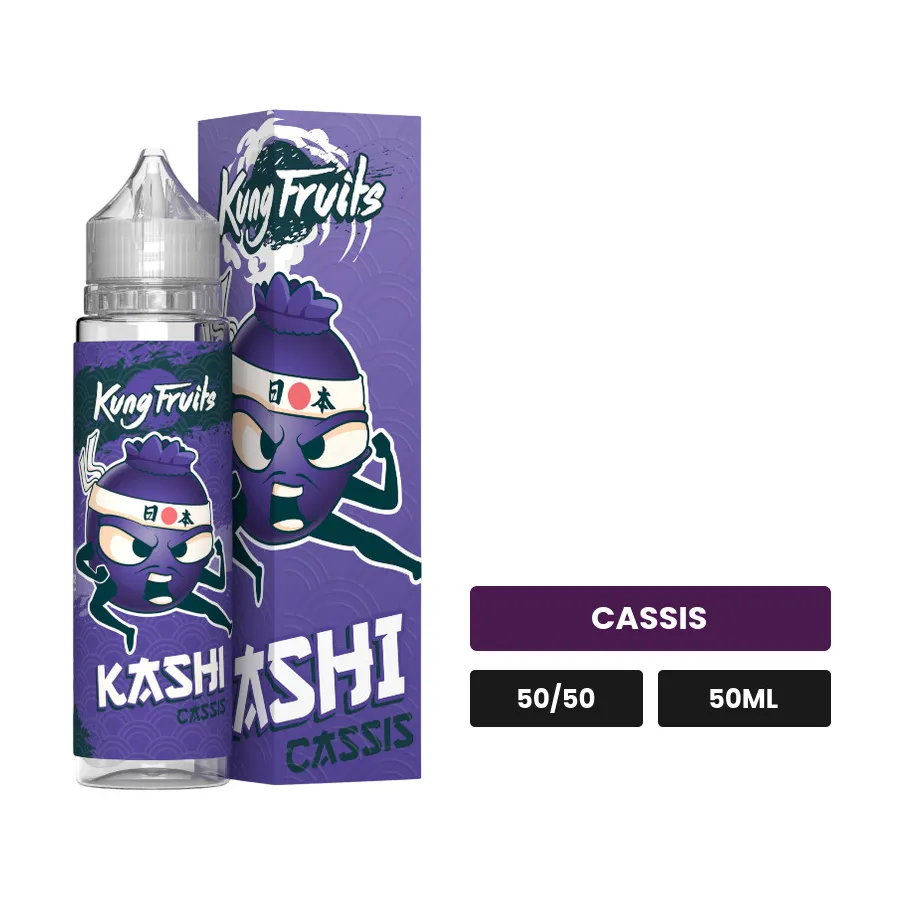 E-liquide Kashi de Cloud Vapor, 50 ml, saveur cassis.