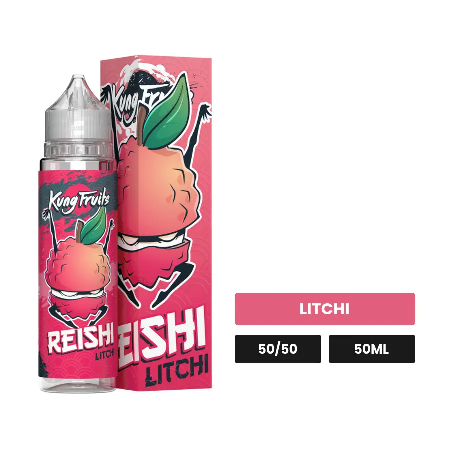 E-liquide Reishi de Cloud Vapor, 50 ml, saveur litchi.