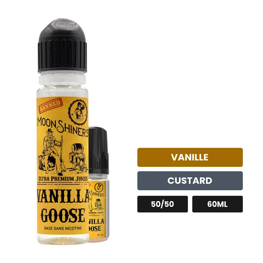 E-liquide Vanilla Goose de Le French Liquide, 60 ml, saveurs vanille et custard.