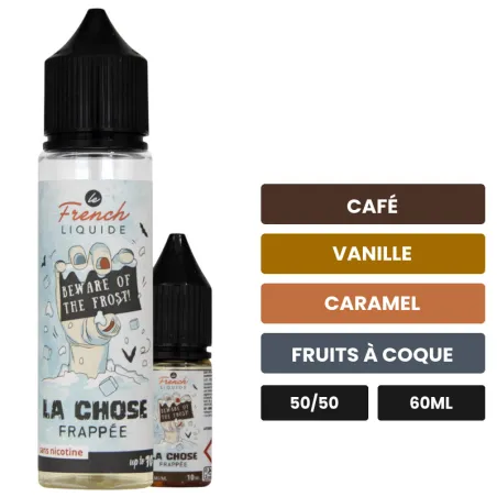 E-liquide Frappée Easy2Shake de Le French Liquide, 60 ml, saveurs café, vanille, caramel et 2 autres.