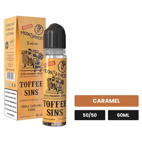 E-liquide Toffee Sins Easy2Shake de Le French Liquide, 60 ml, saveur caramel.