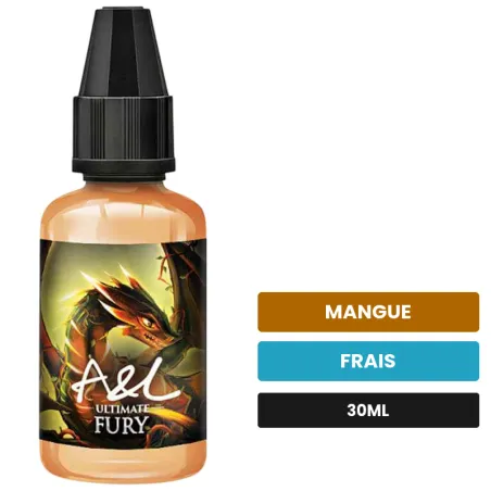 Arome concentre Fury SWEET EDITION FR/ES/EN 10ml Ultimate d'A&l, 30 ml, saveurs mangue et frais.